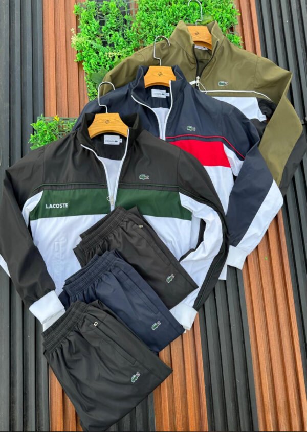 Red High Quality Lacoste Track Suits - Image 4