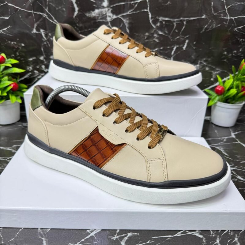 Aldo Beige & Brown Sneakers