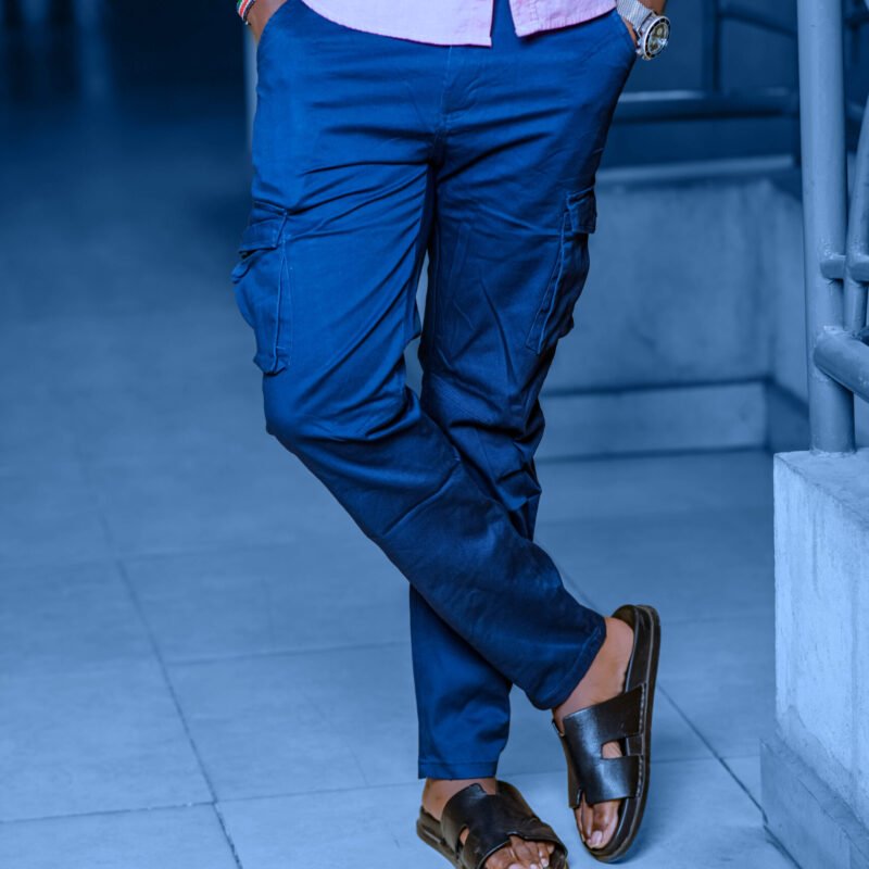 Blue Quality Polo Cargo Pants for Men