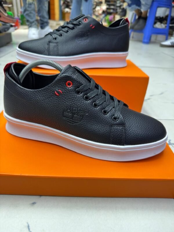 Timberland Black Sneakers with Red Accents