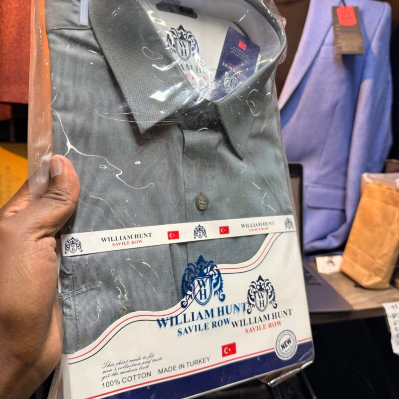 Ash Grey William Hunt Formal Shirts