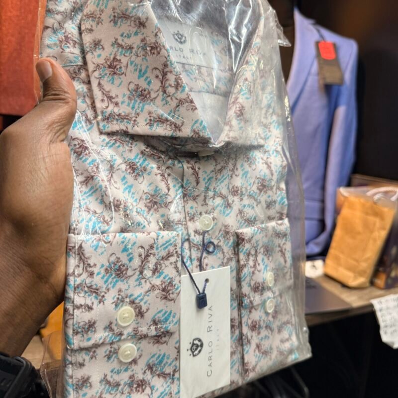 Carlo Riva Floral Shirt for Men | Italian Design | M