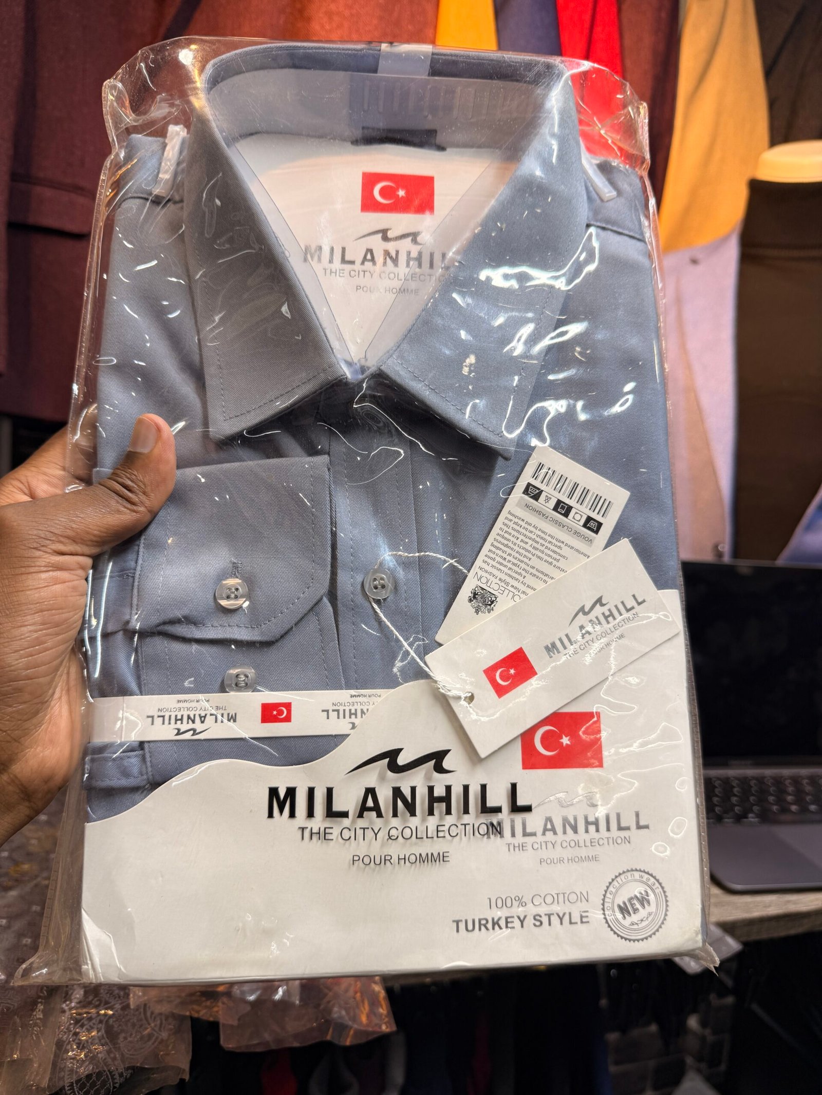 Grey MilanHill Formal Shirts
