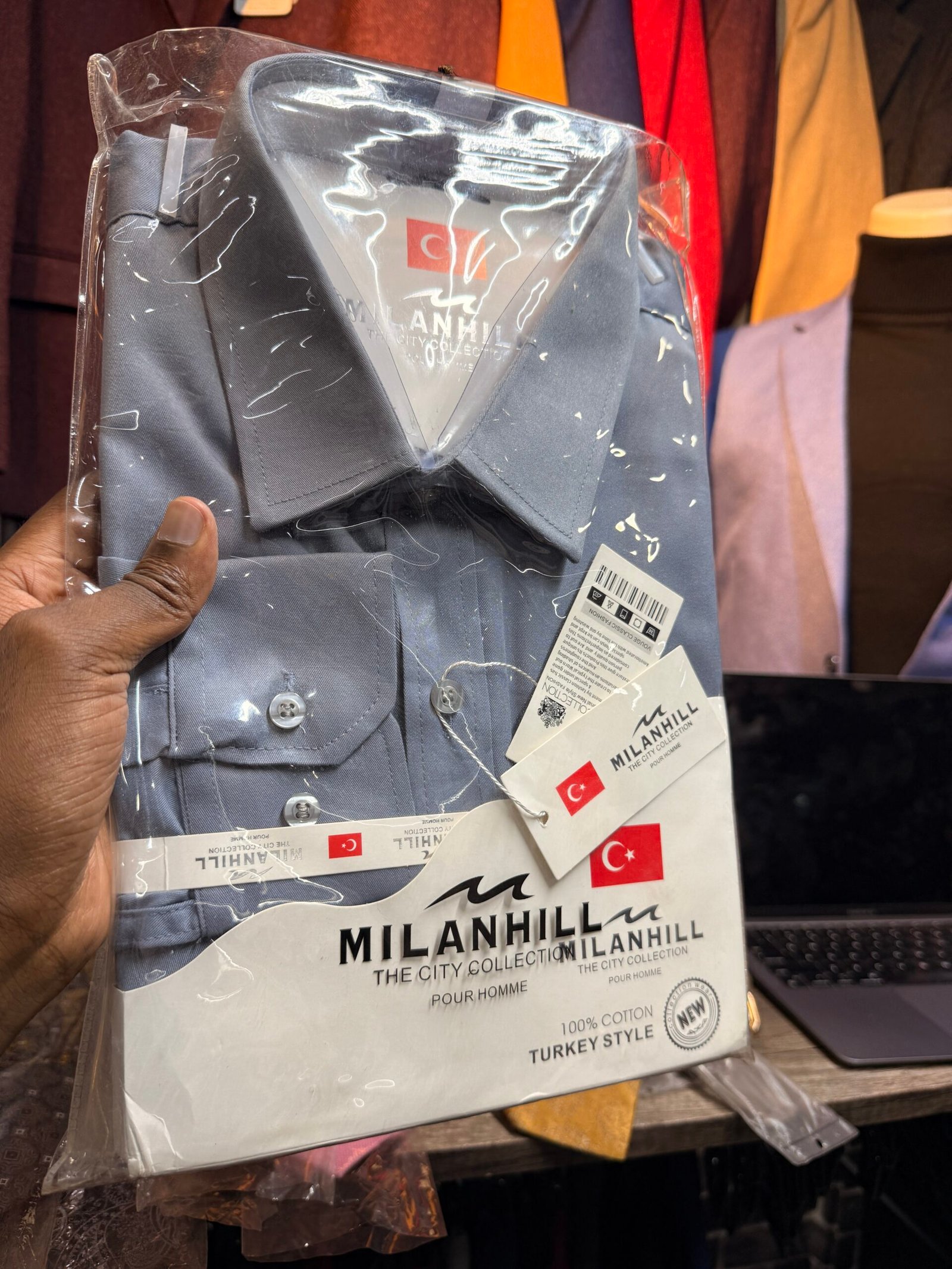 Grey MilanHill Formal Shirts
