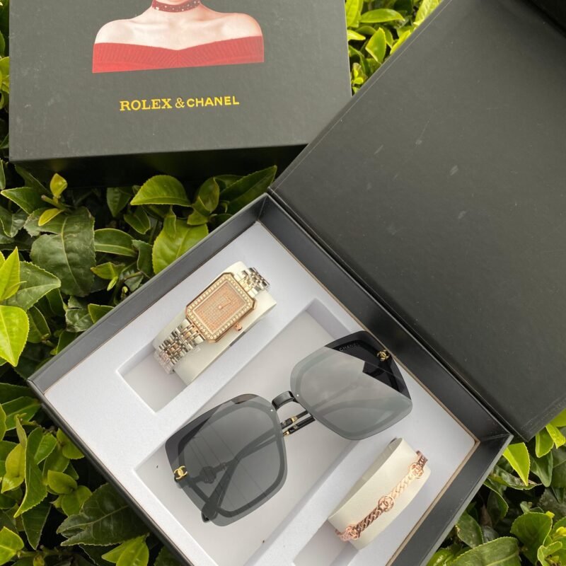 🎀 Ladies Rolex Gift Set – Watch, Sunglasses & Bracelet