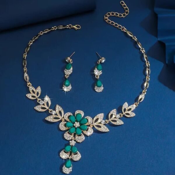 Red Floral Statement Necklace