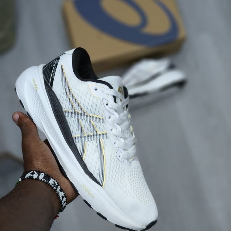 White Asics Pure Gel Trainers