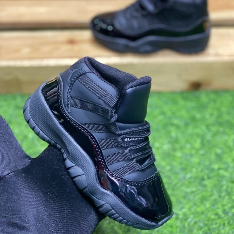 All Black J11 Kids Sneakers