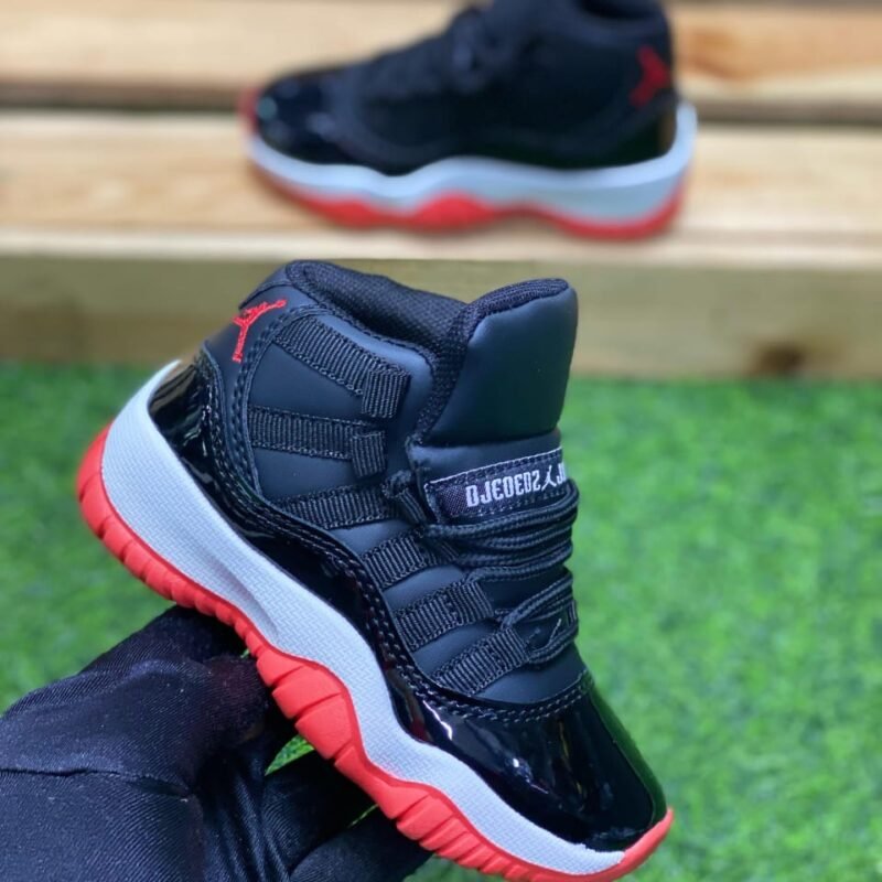 Black J11 Kids Sneakers