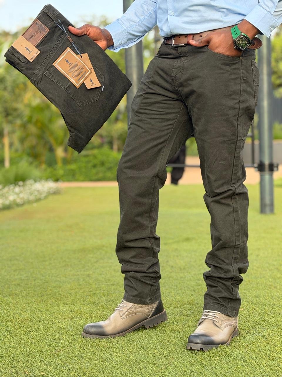 Gentlle Man Hard Khaki Trousers
