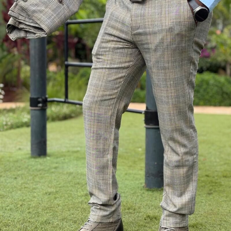 Vintage Plaid Gentlemen Pants