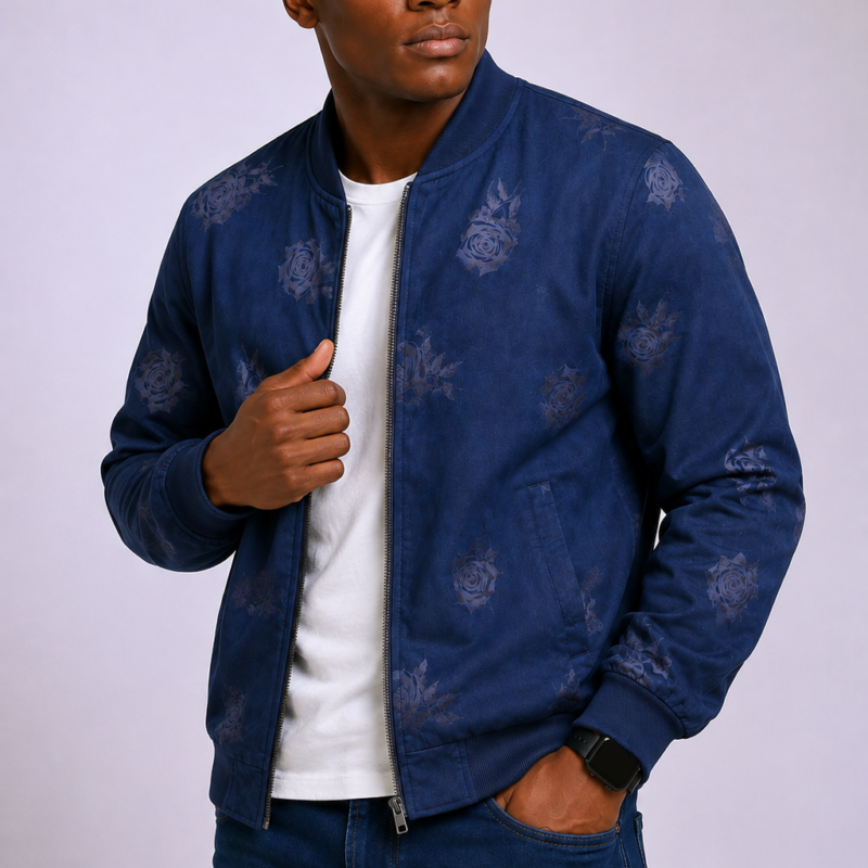 Premium Soft Texture Bomber Jacket