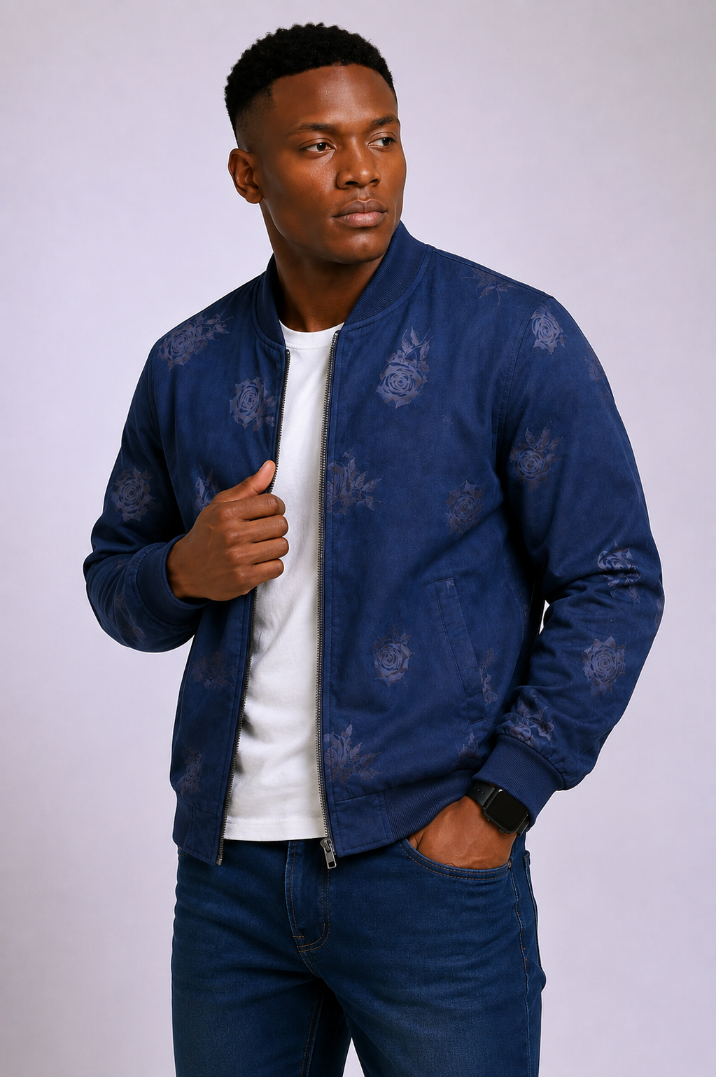 Premium Soft Texture Bomber Jacket