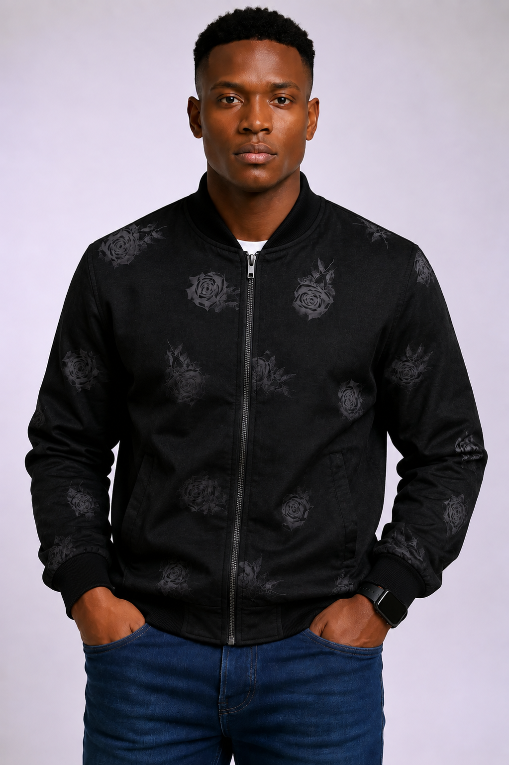 Premium Soft Texture Bomber Jacket