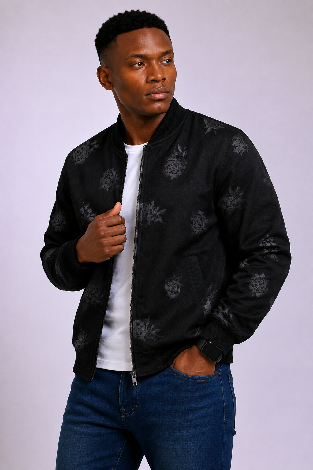 Premium Soft Texture Bomber Jacket
