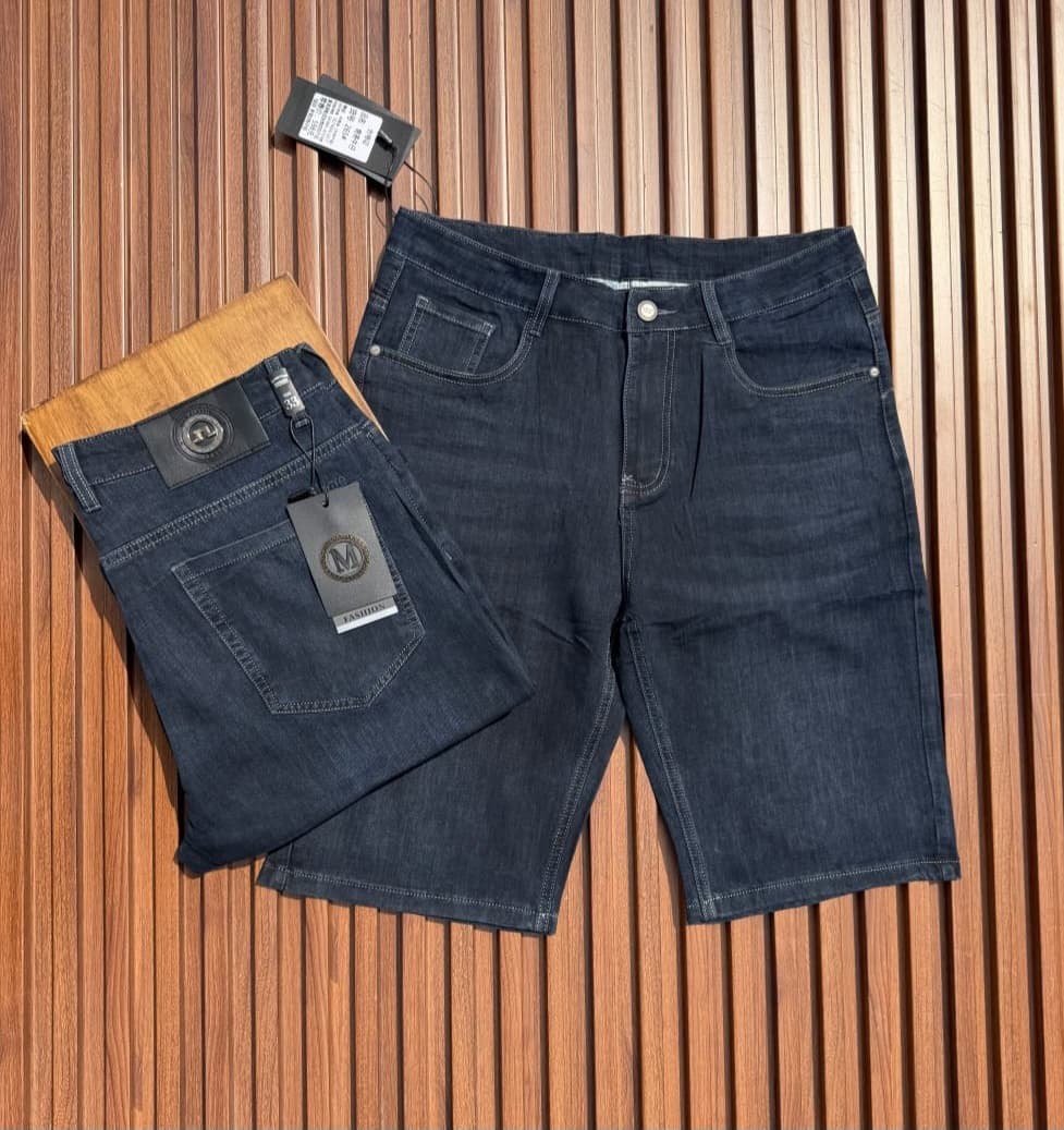 Navy Blue Men's Denim Shorts
