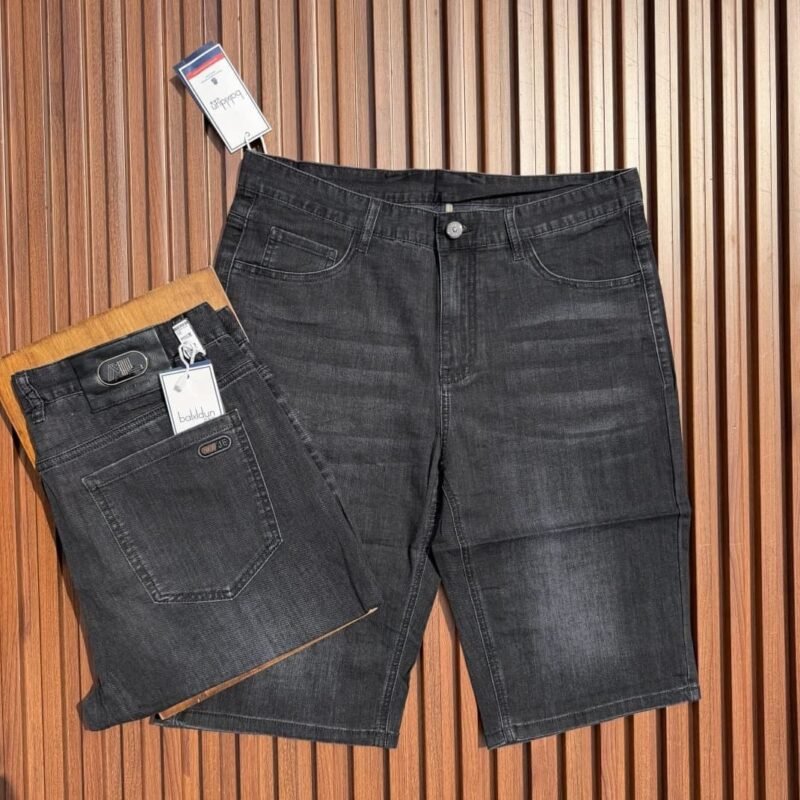 Charcoal Denim Shorts