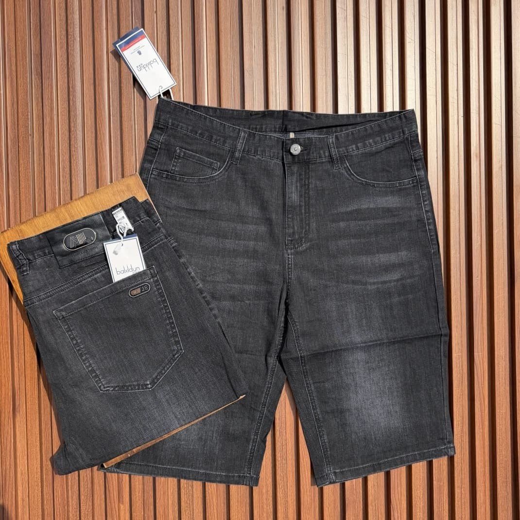 Charcoal Denim Shorts